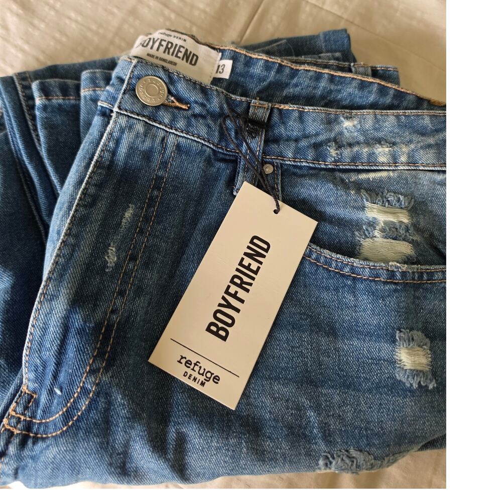NEW BOYFRIEND BLUE JEANS SIZE 13